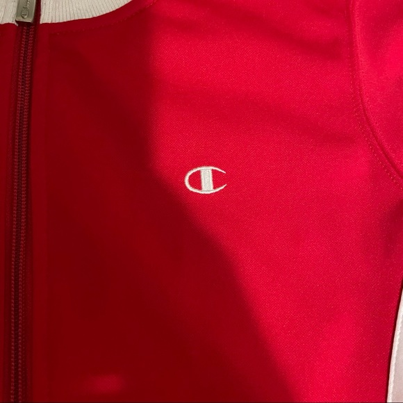 Red and white Champion track jacket - Picture 7 of 7